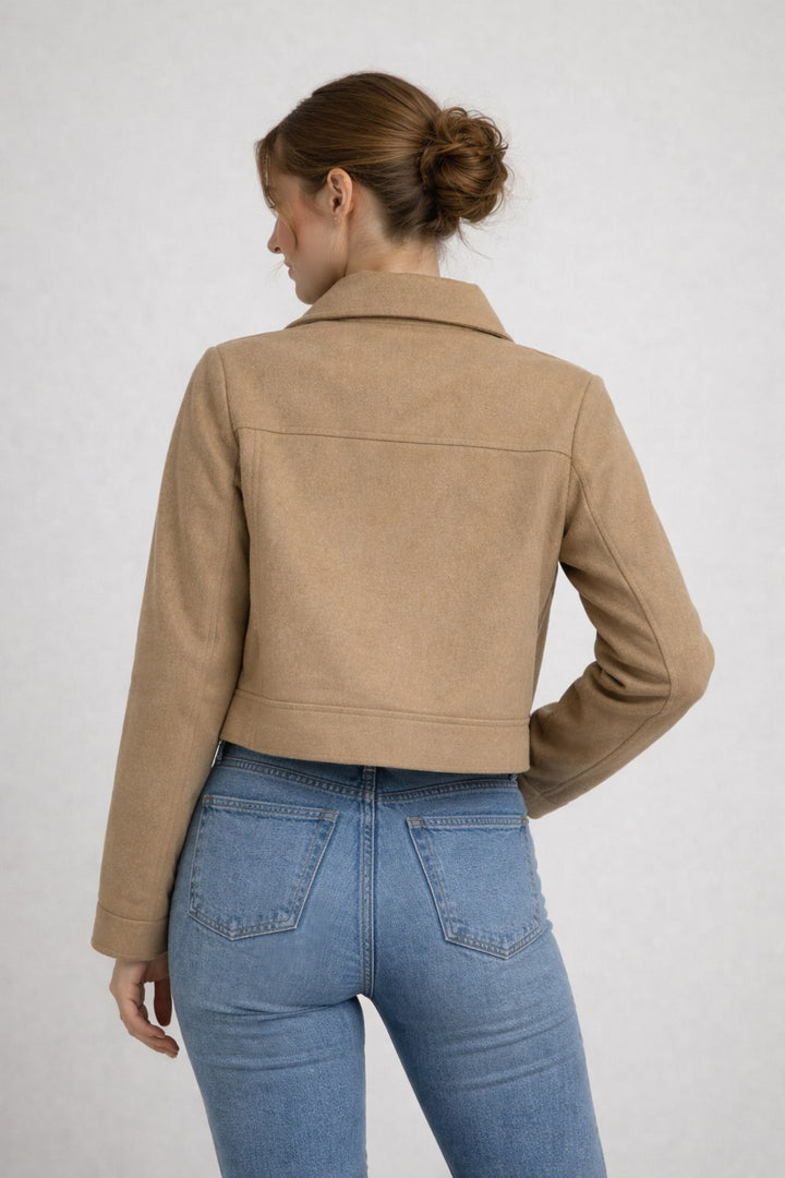 MPL Women's Short Zippered Pea Coat 60553 - Arles