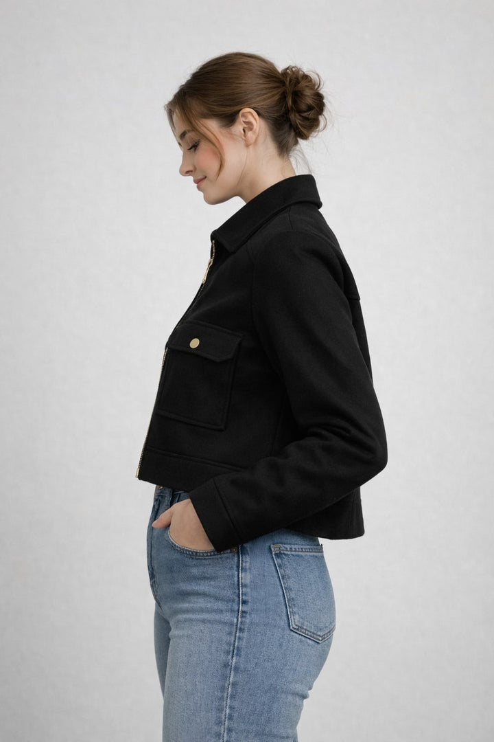 MPL Women's Short Zippered Pea Coat 60553 - Strasbourg