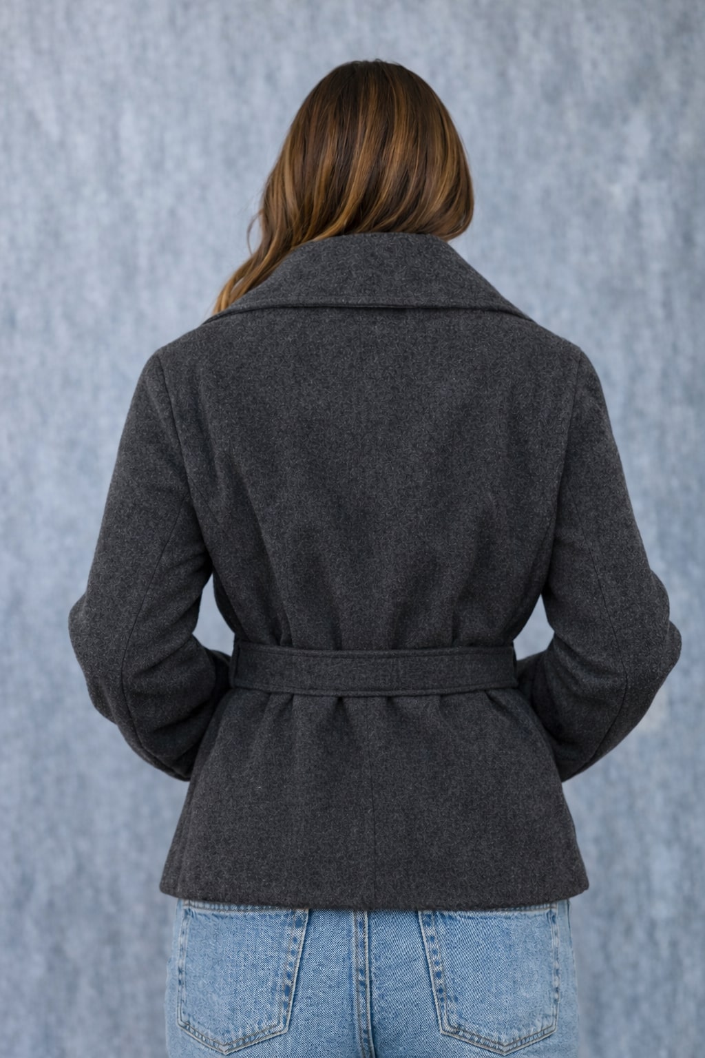 MPL Women's Wide Collar Short Pea Coat 60566 - Durango