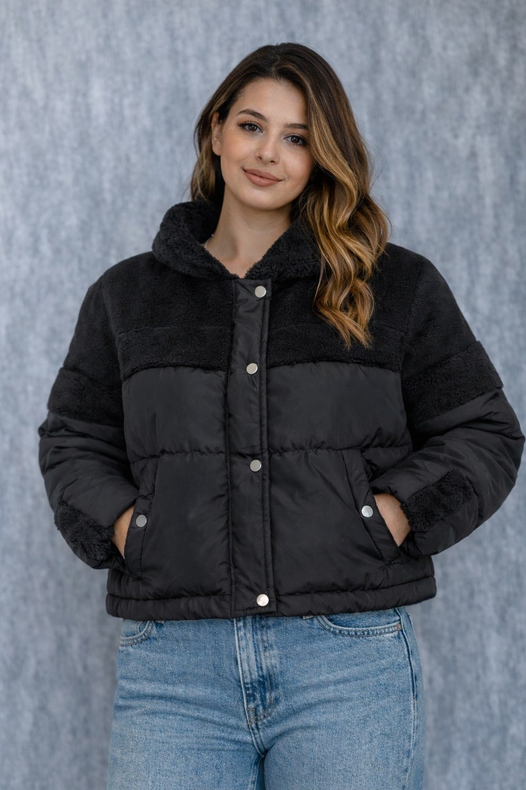 MPL Women's Shoulder Fur Padded Jacket 60577 - Tepalcatepec