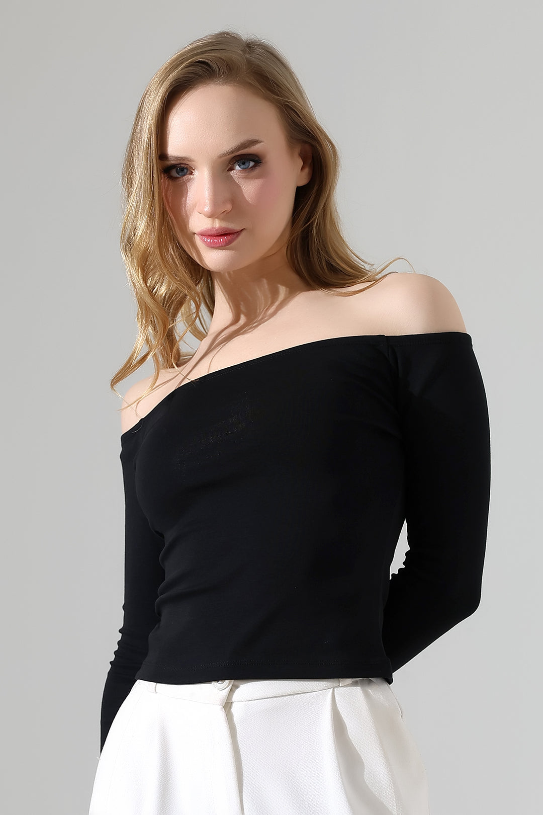 MPL Women's Boat Neck Long Sleeve Drop Shoulder Blouse 22141 - Twickenham