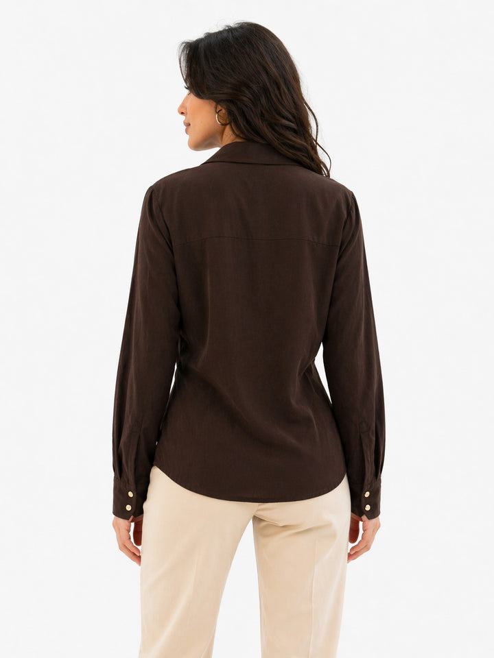 MPL Kadın Beli Toka Kemerli Düğmeli Gömlek 2660 - Merrillville