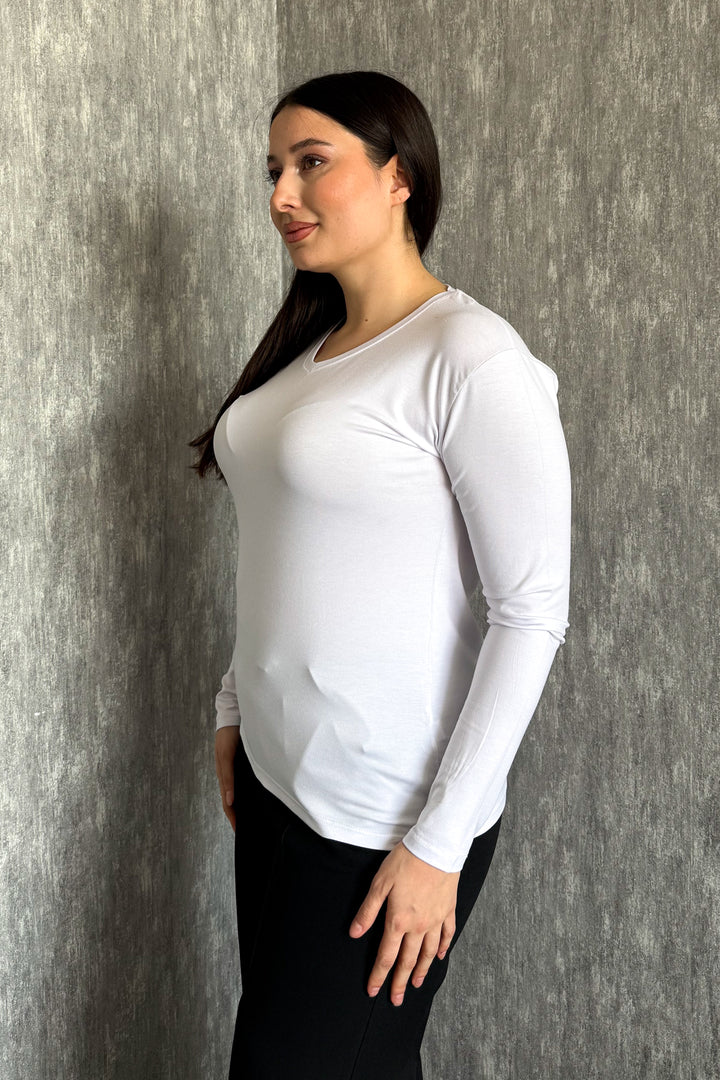 MPL Kadın V Yaka Uzun Kol Body 807 - Lugoj