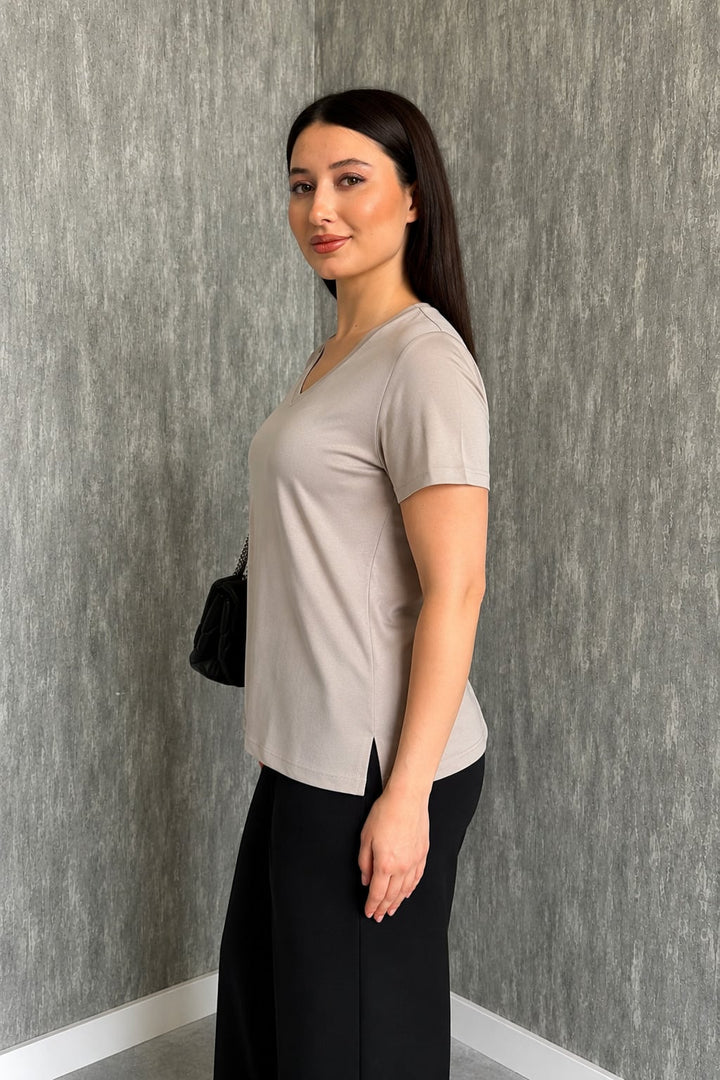 MPL Kadın V Yaka Kısa Kol Basic Body 829 - Norristown