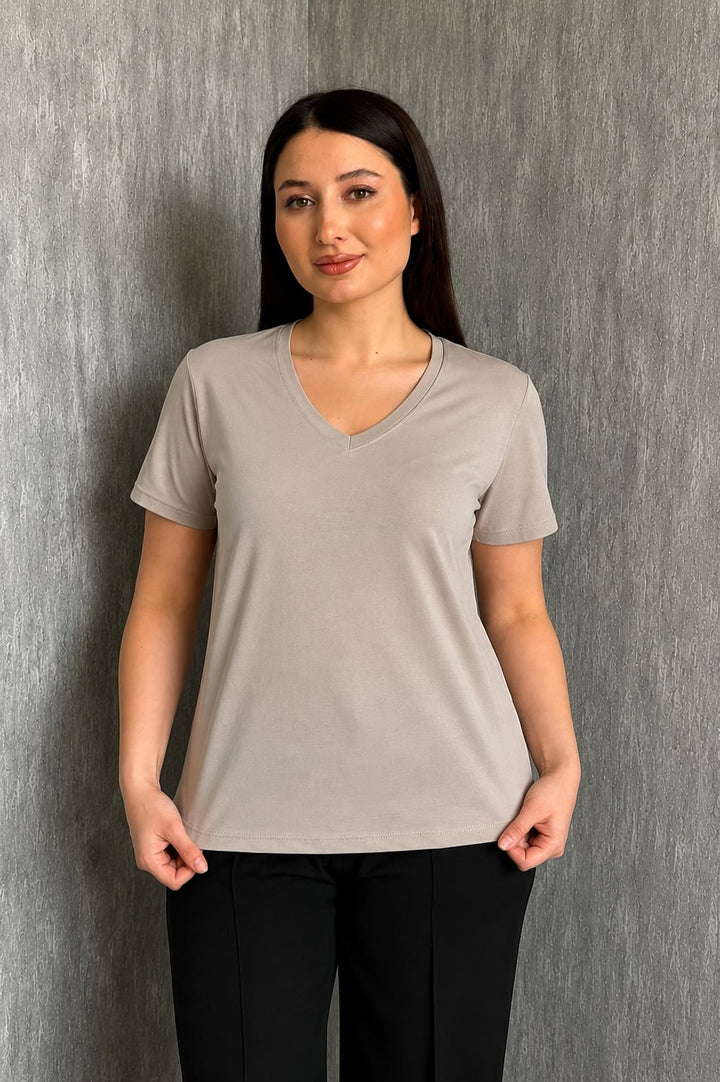 MPL Kadın V Yaka Kısa Kol Basic Body 829 - Norristown