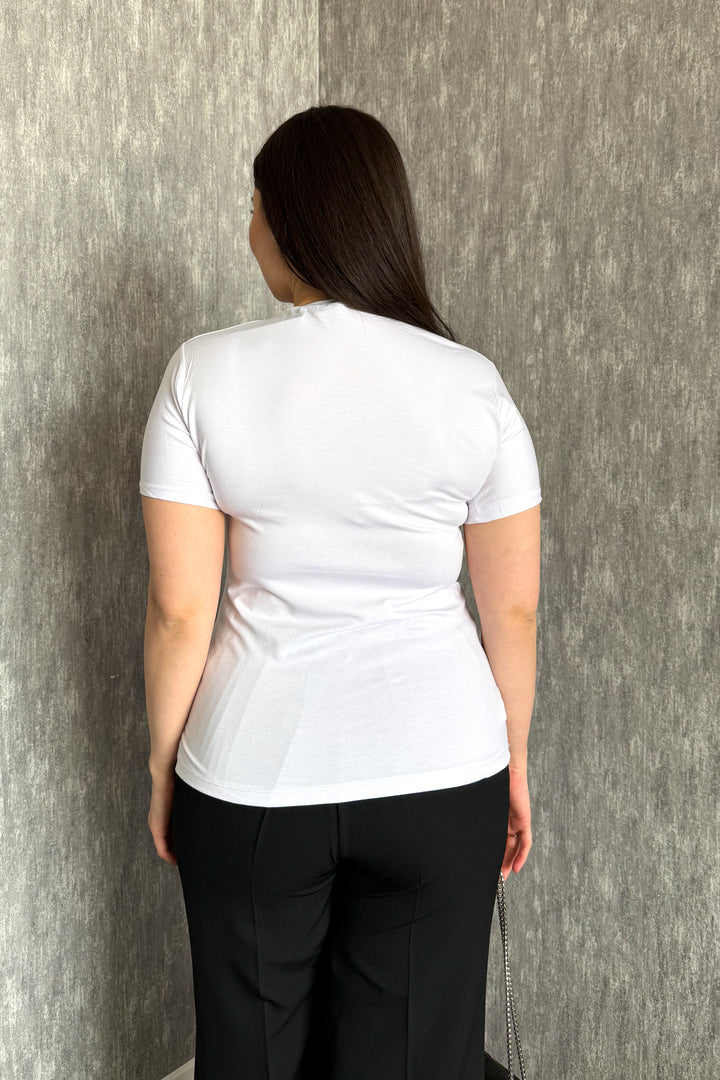 MPL Kadın V Yaka Kısa Kol Basic Body 829 - Sunrise Manor