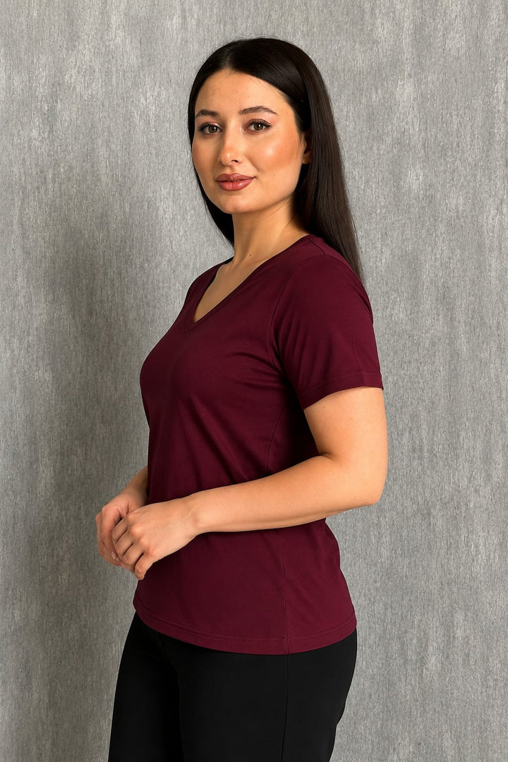 MPL Kadın V Yaka Kısa Kol Basic Body 829 - Oosterhout