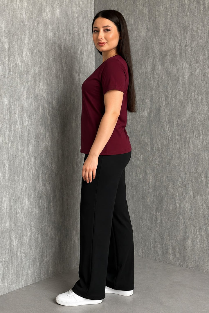 MPL Kadın V Yaka Kısa Kol Basic Body 829 - Oosterhout