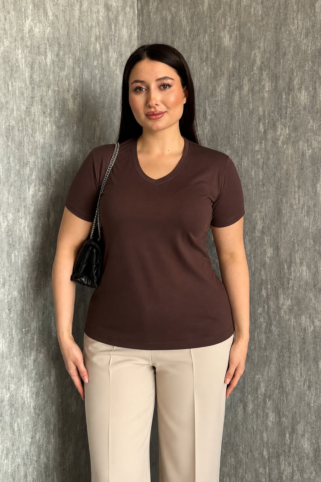 MPL Kadın V Yaka Kısa Kol Basic Body 829 - Landgraaf