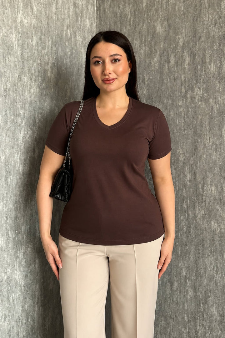MPL Kadın V Yaka Kısa Kol Basic Body 829 - Landgraaf