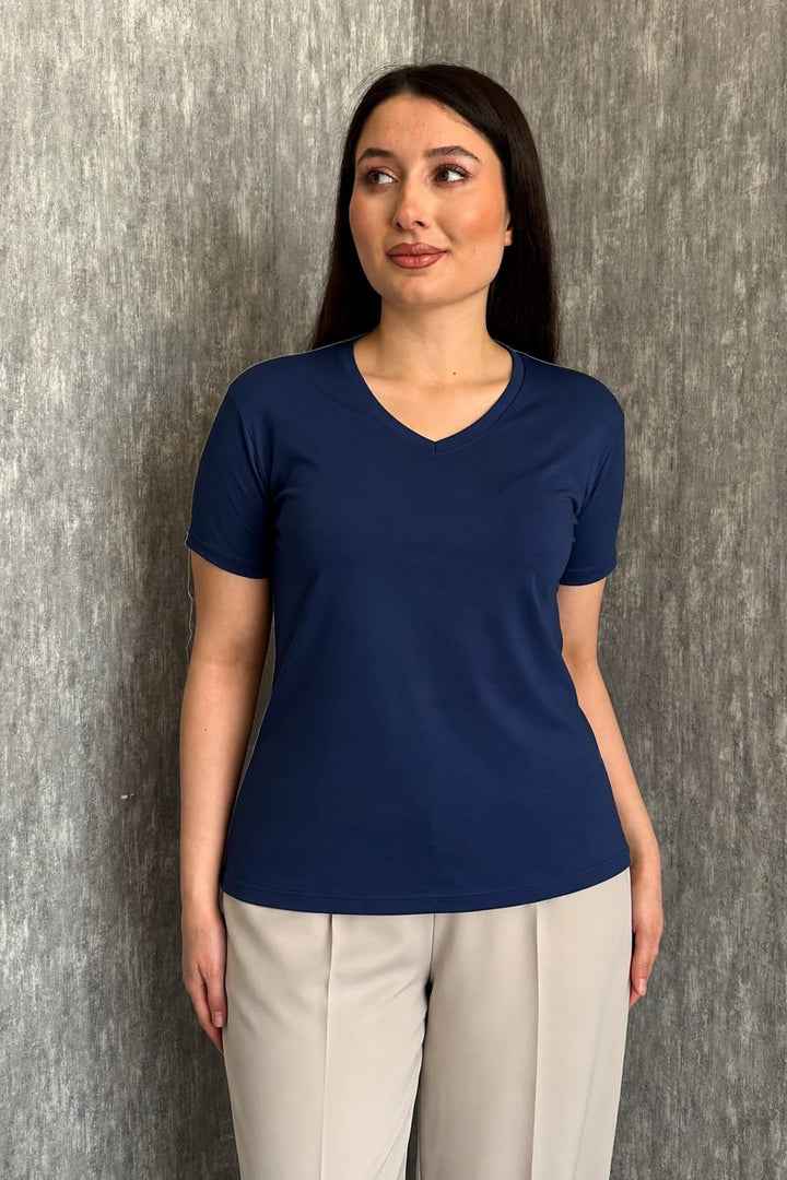 MPL Kadın V Yaka Kısa Kol Basic Body 829 - Odivelas