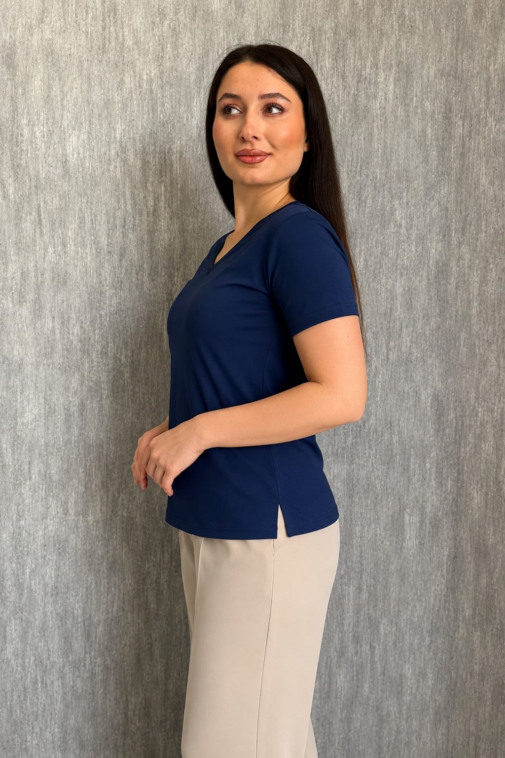 MPL Kadın V Yaka Kısa Kol Basic Body 829 - Odivelas