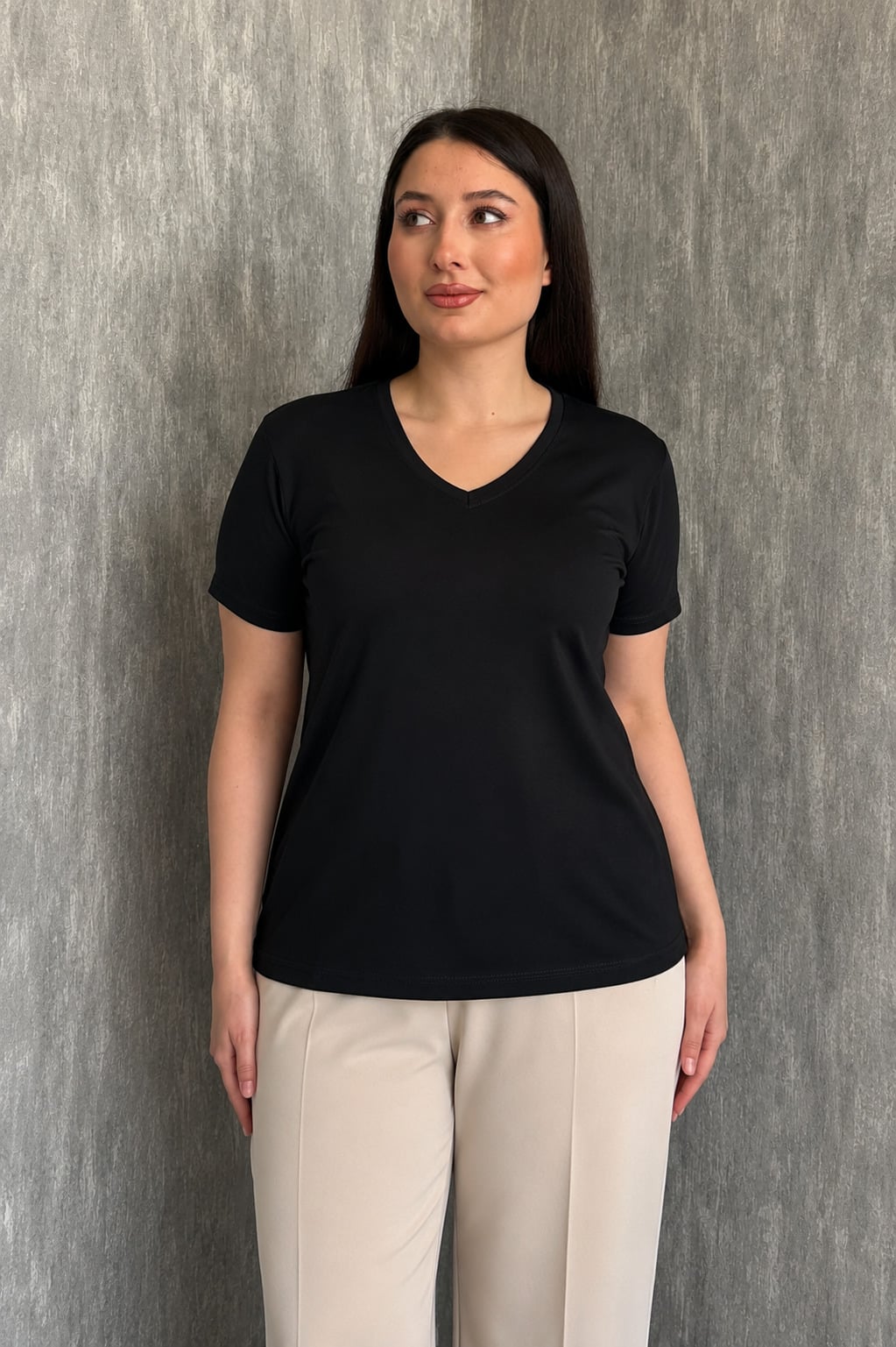 MPL Kadın V Yaka Kısa Kol Basic Body 829 - Gloucester