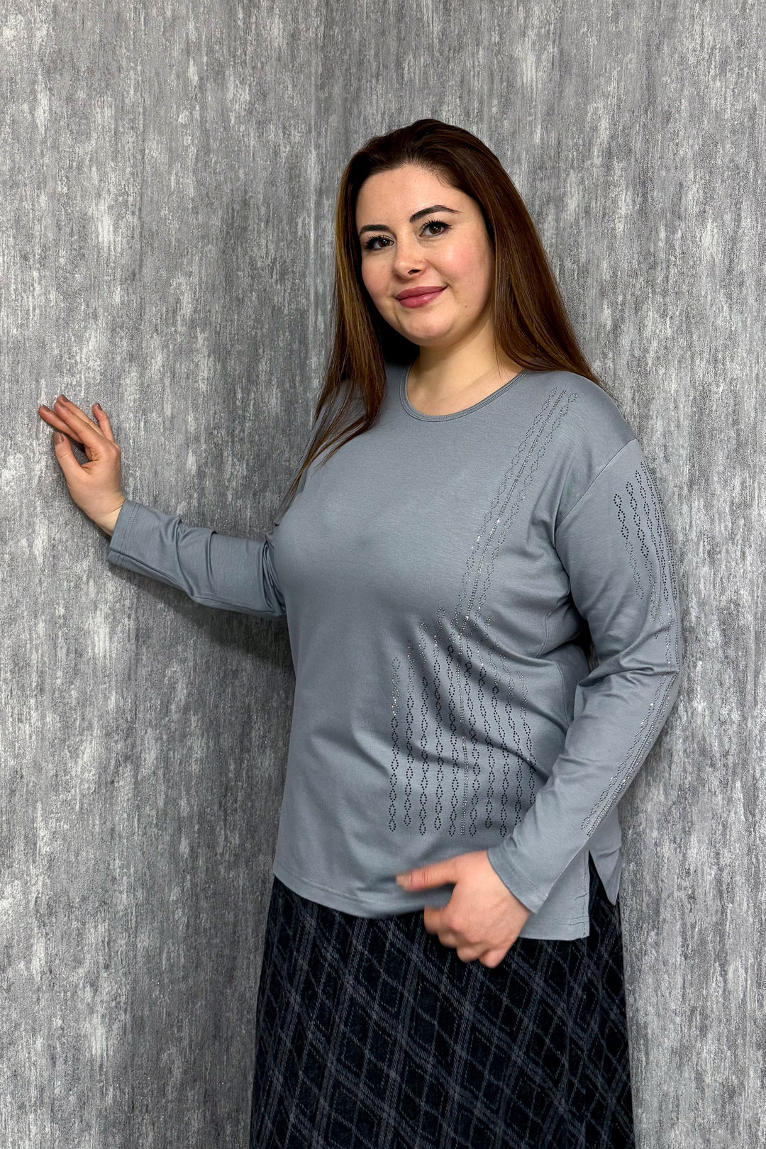 MPL Kadın Önü Ve Kolları Taş İşlemeli Bluz 002 - Tezonapa
