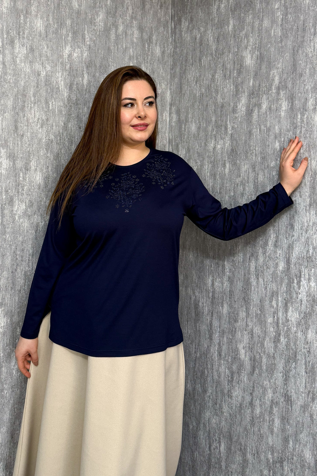 MPL Kadın Taşlı Nakışlı Bluz 003 - South Bend