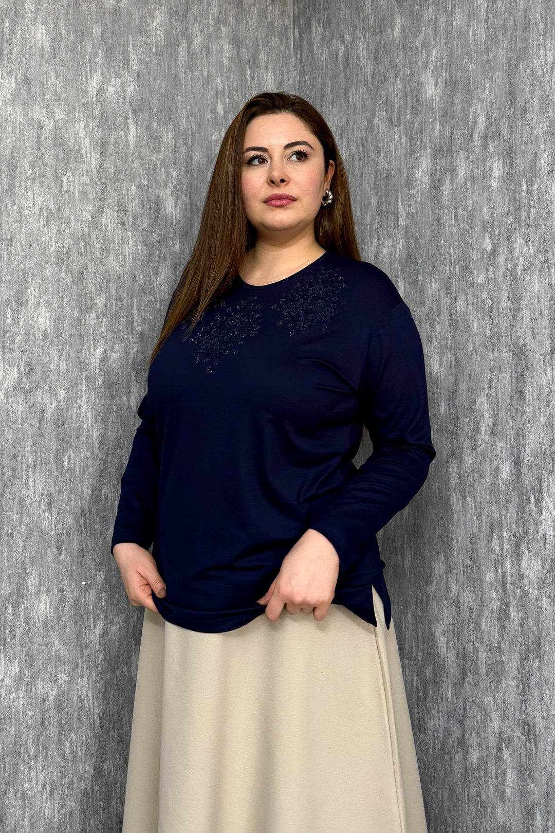 MPL Kadın Taşlı Nakışlı Bluz 003 - South Bend