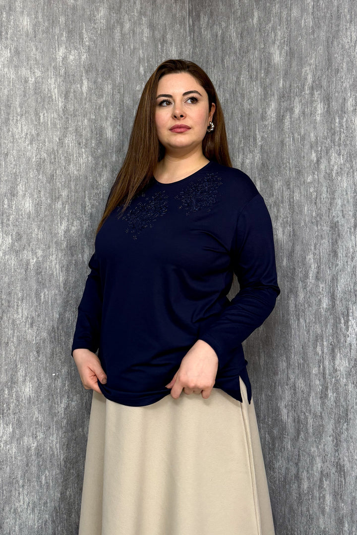 MPL Kadın Taşlı Nakışlı Bluz 003 - South Bend
