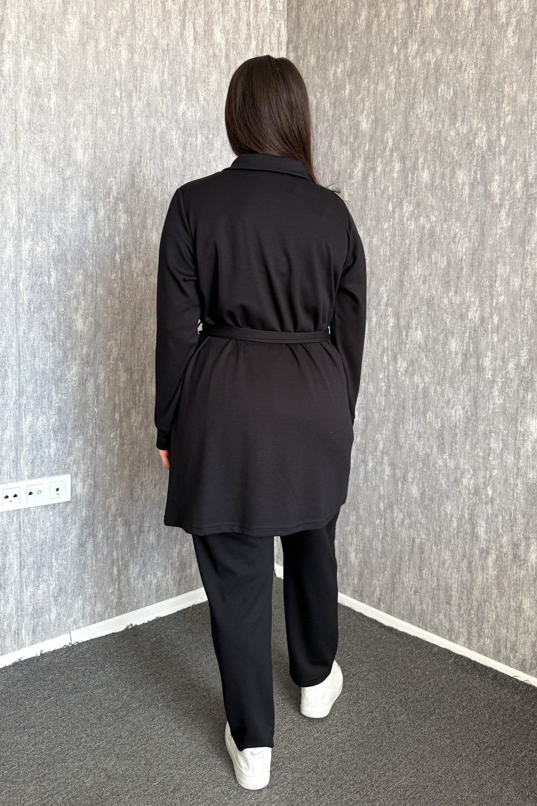 MPL Kadın Büyük Beden Yaka Çıtçıtlı Kuşaklı Takım 7587 - Khmelnytskyi