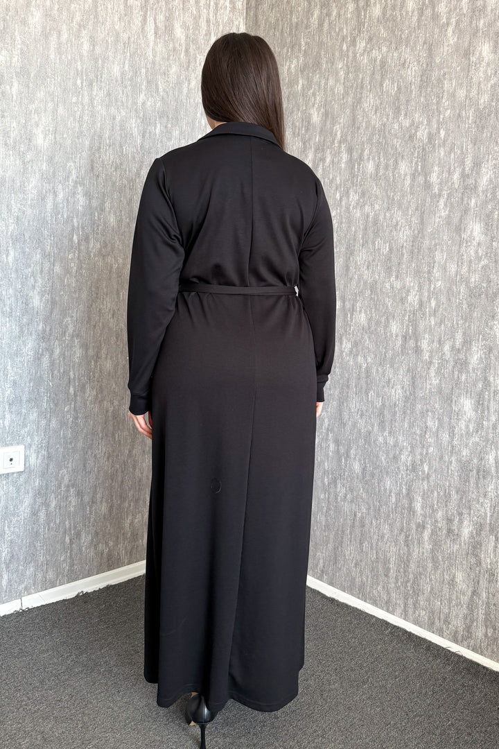 MPL Kadın Yaka Çıtçıtlı Kuşaklı Elbise 7586 - Ostend