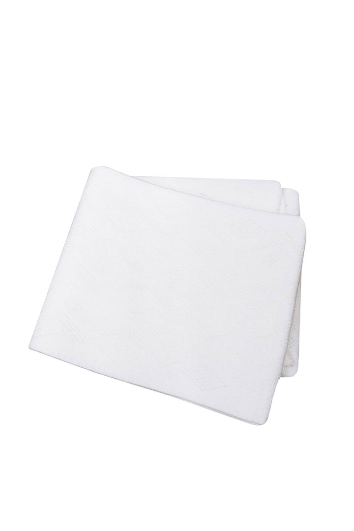 WSS Diamond Patterned Men White Scarf  - North Vancouver
