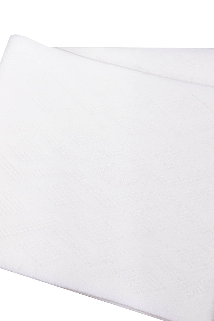WSS Diamond Patterned Men White Scarf  - North Vancouver