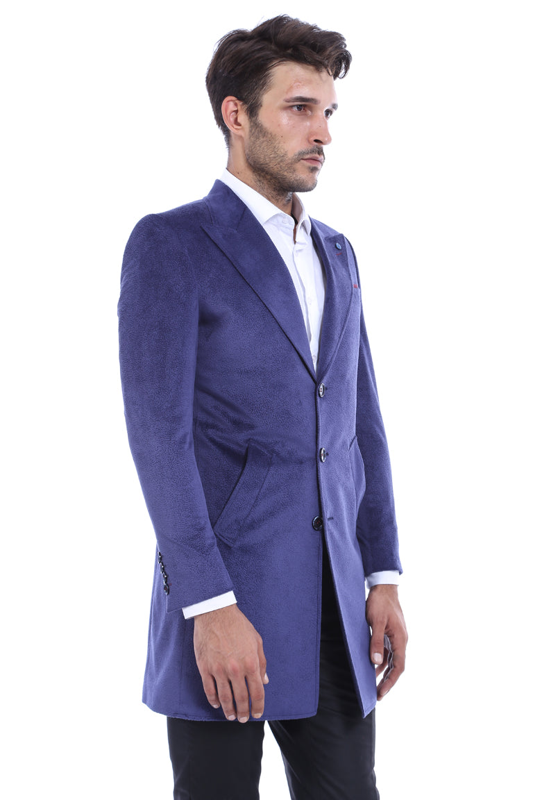 WSS Peak Lapel Blue Men Coat  - Erlangen
