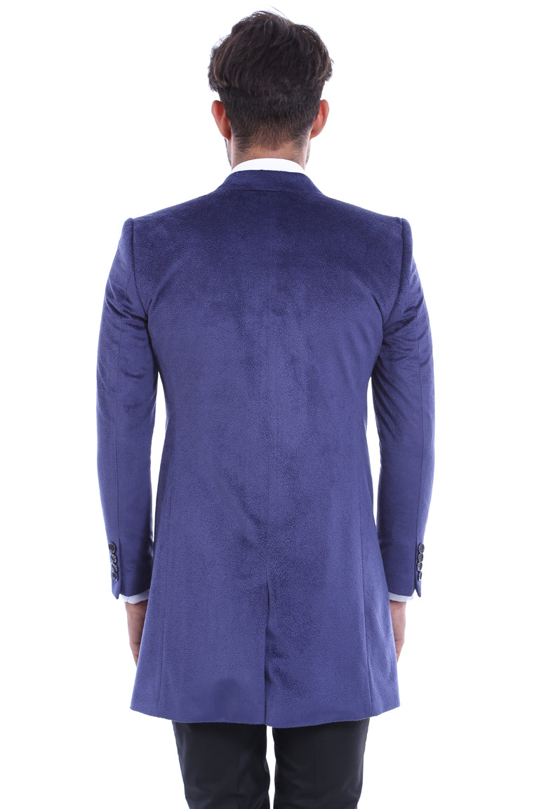 WSS Peak Lapel Blue Men Coat  - Erlangen