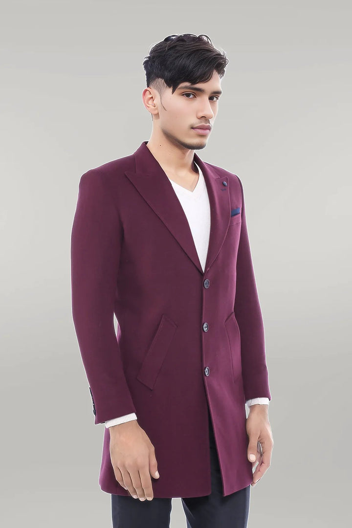 WSS Burgundy Long Coat  - Singen