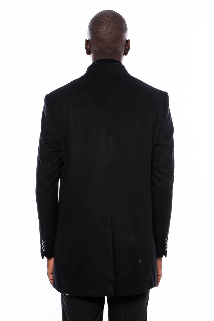 WSS Mandarin Collar Men's Long Coat  - Kallithéa