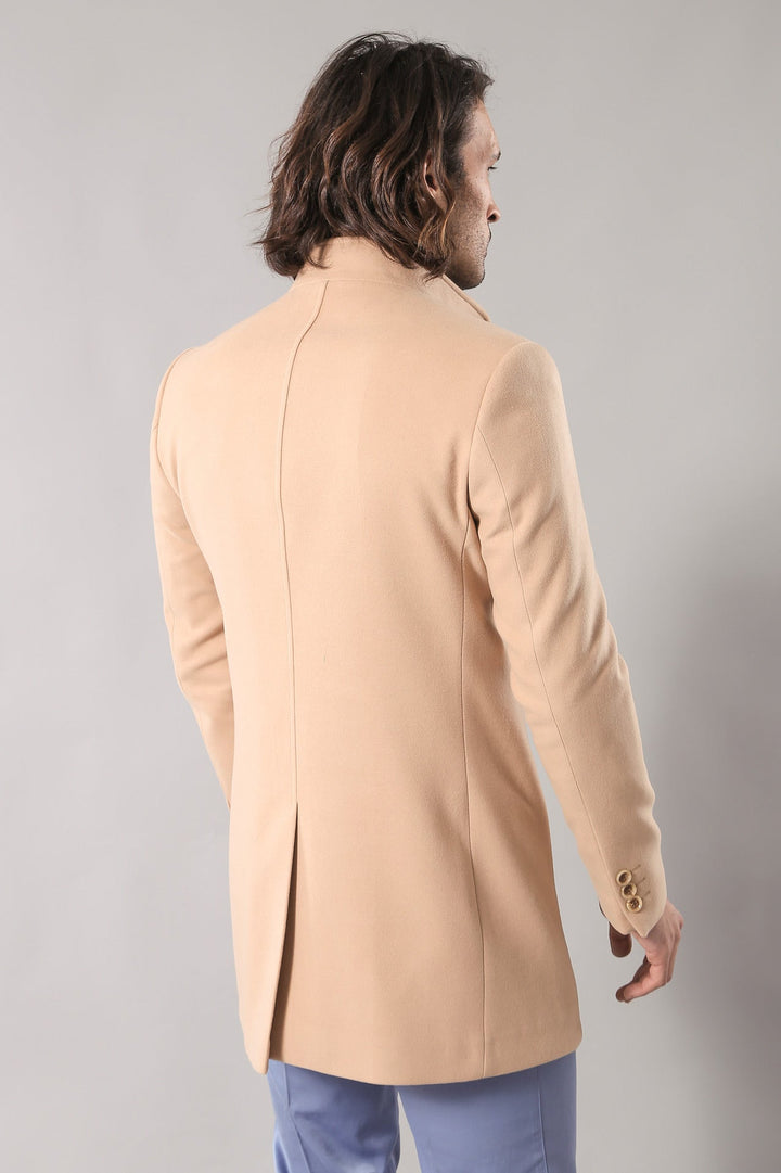 WSS Mandarin Collar Beige Men's Long Men's Coat  - San Sebastián de los Reyes