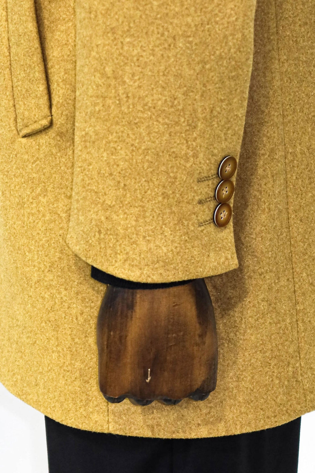 WSS Wide Lapel Wool Mustard Men Coat  - O Fallon