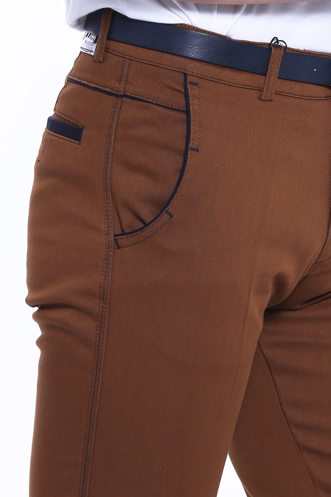 WSS Cotton Dark Tan Men Pants  - Mankato
