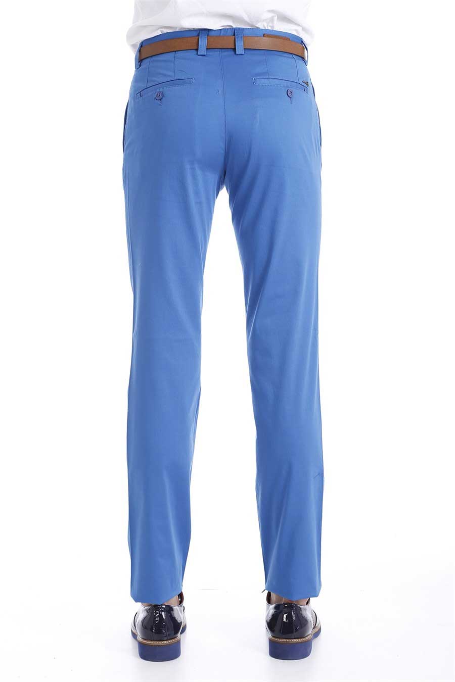 WSS Slim Fit Cotton Light Blue Men Pants  - Marina di Carrara