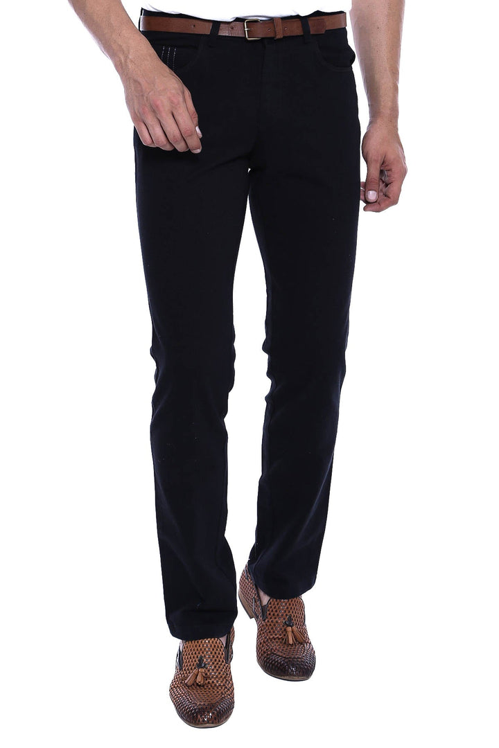 WSS Suede Black Men Jeans  - Singen