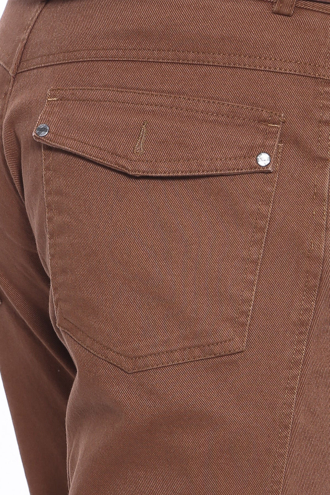WSS Pocket Flap Suede Tan Pants- - Anniston