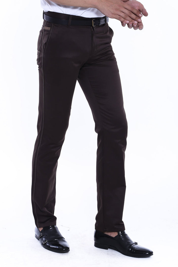 WSS Canvas Pockets Cotton Dark Brown Men Pants  - Flagstaff