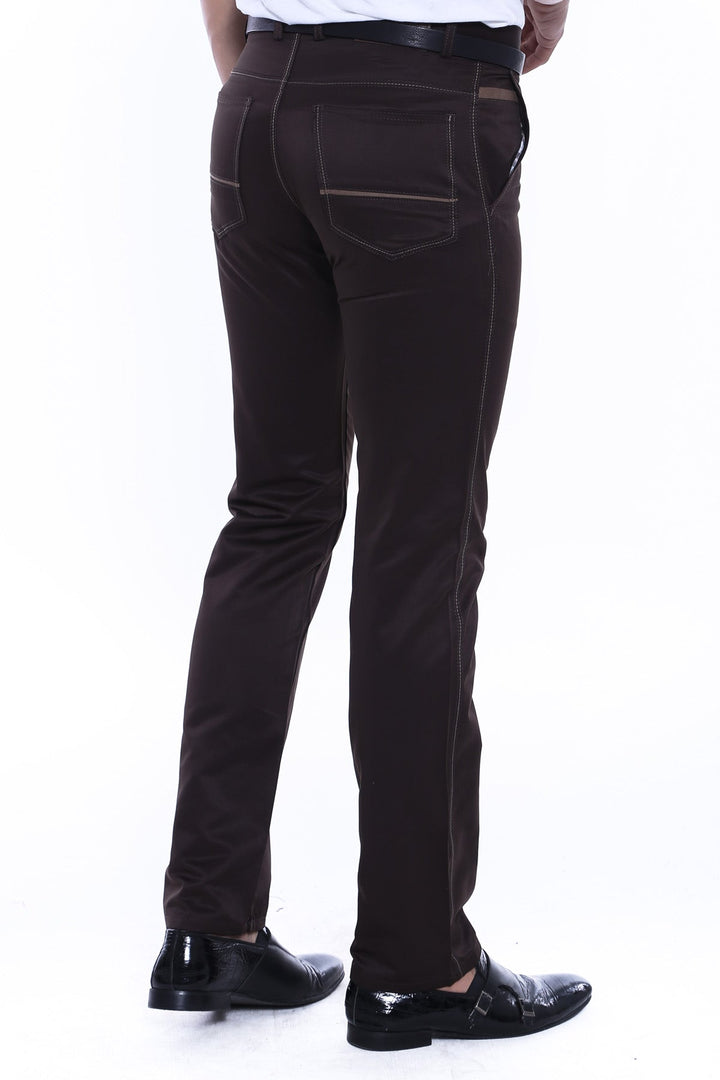 WSS Canvas Pockets Cotton Dark Brown Men Pants  - Flagstaff