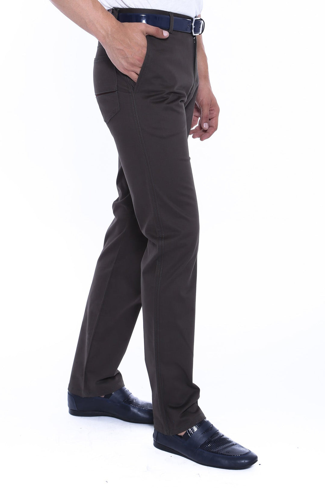 WSS Canvas Pockets Cotton Dark Brown Men Pants  - Apaseo el Grande