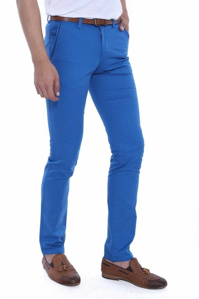 WSS 5 Pockets Sax Blue Men Pants  - Dornbirn