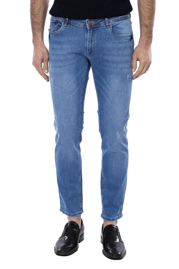 WSS Washed Blue Men Jeans  - Singen