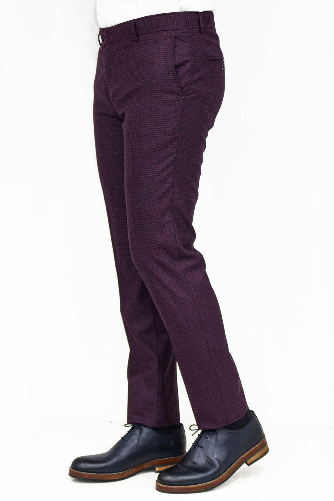 WSS Plain Burgundy Men Trousers  - Salinas