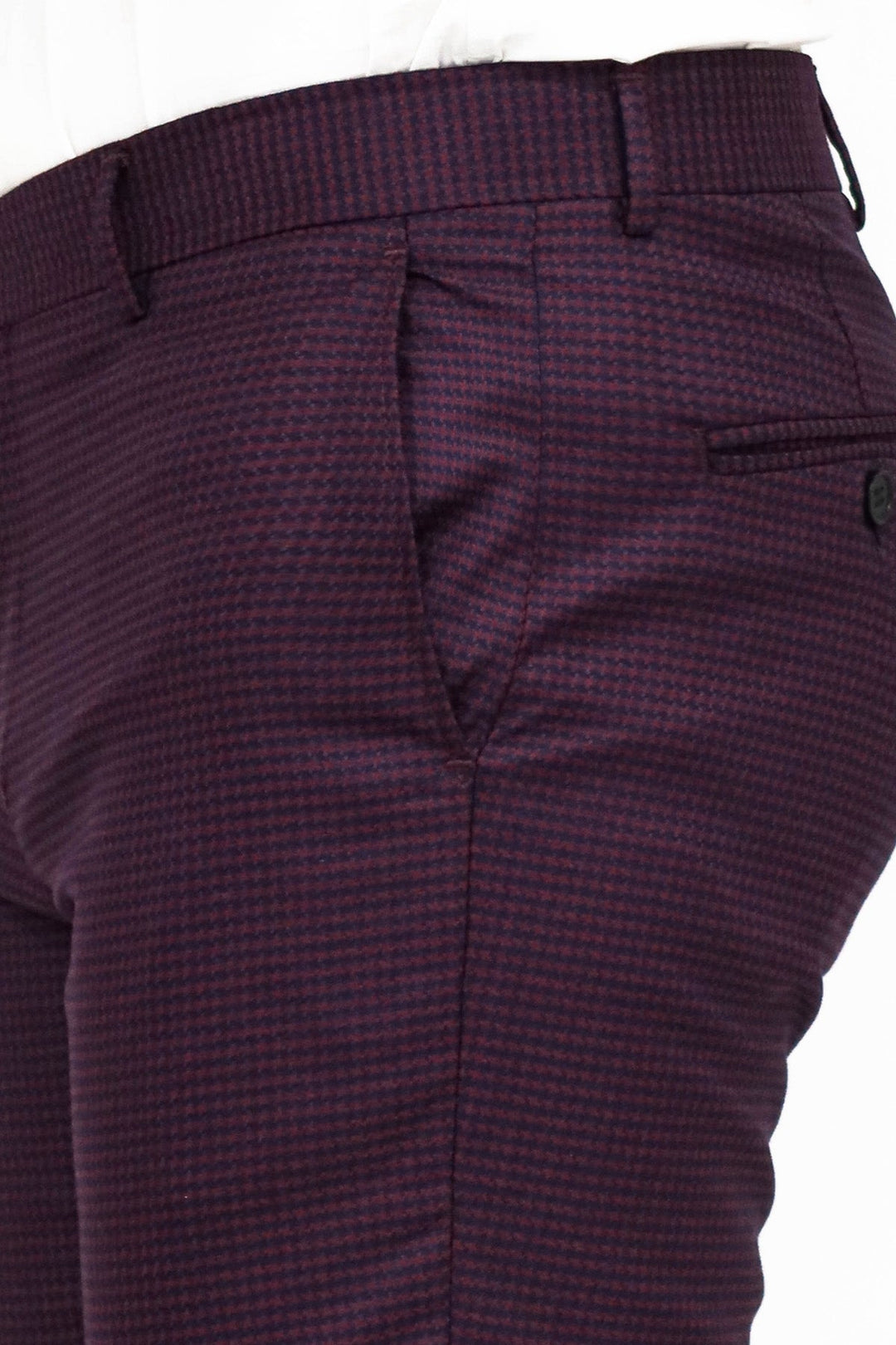 WSS Plain Burgundy Men Trousers  - Salinas