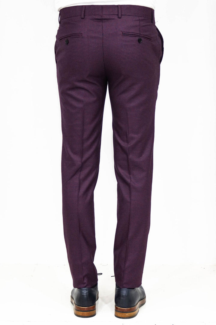 WSS Plain Burgundy Men Trousers  - Salinas