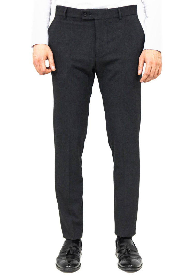 WSS Plain Dark Grey Men Pants  - Singen