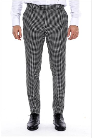 WSS Plaid Small Checkered Black Pants- - St. Joseph