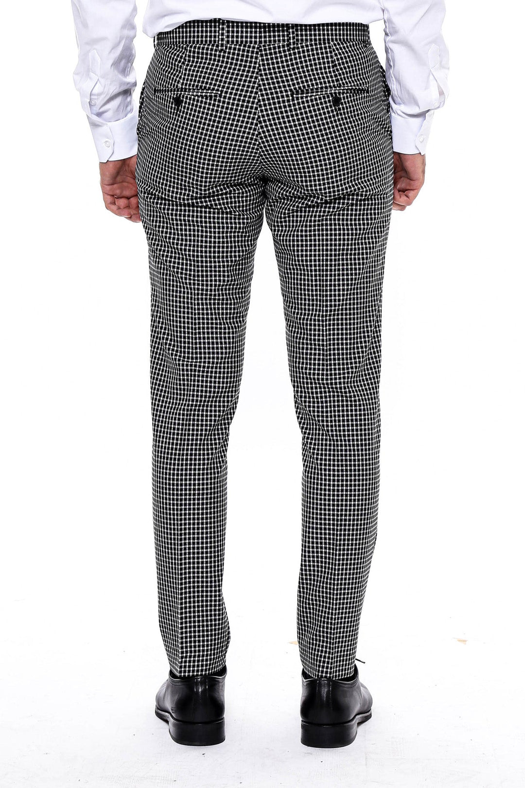 WSS Plaid Small Checkered Black Pants- - St. Joseph