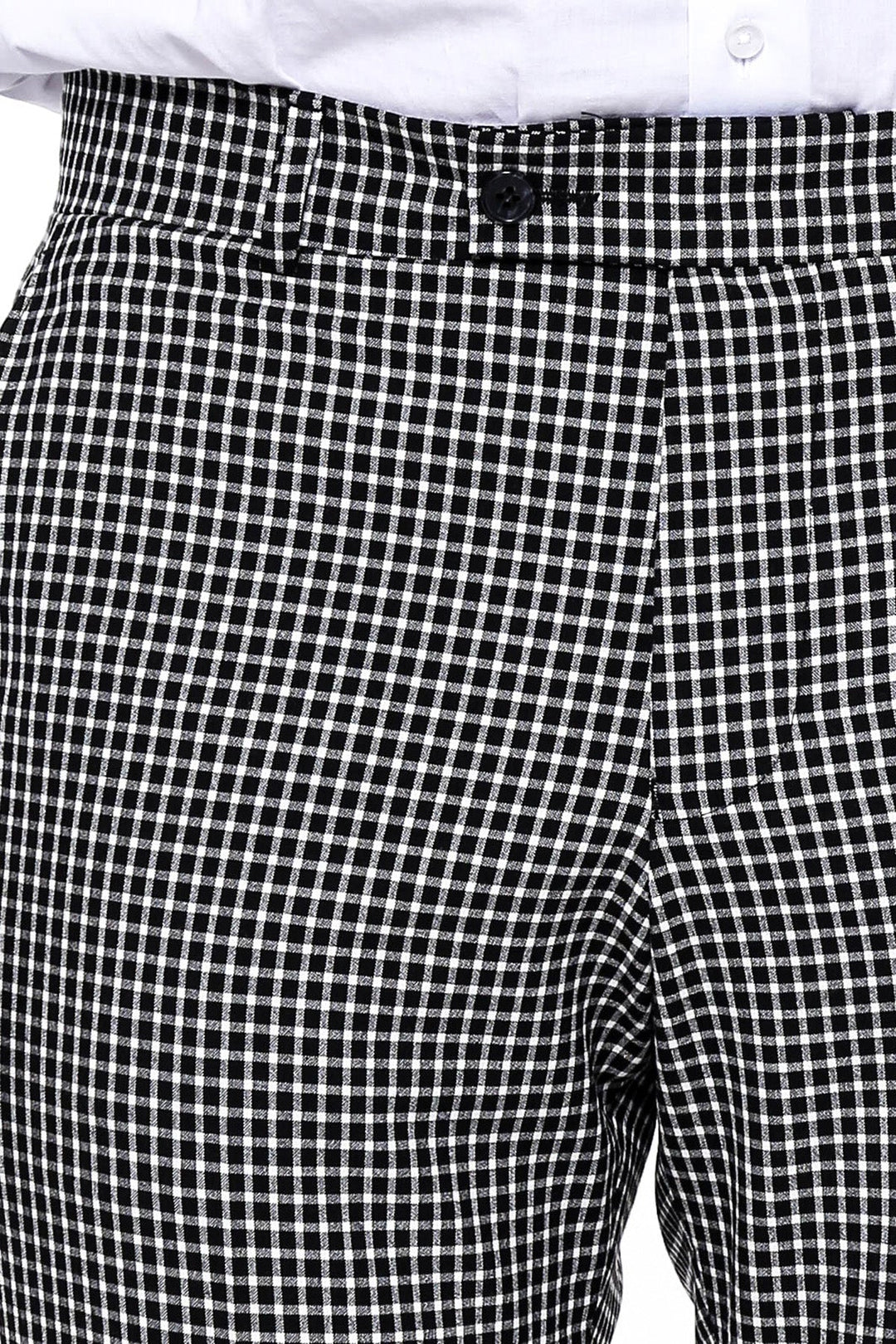 WSS Plaid Small Checkered Black Pants- - St. Joseph