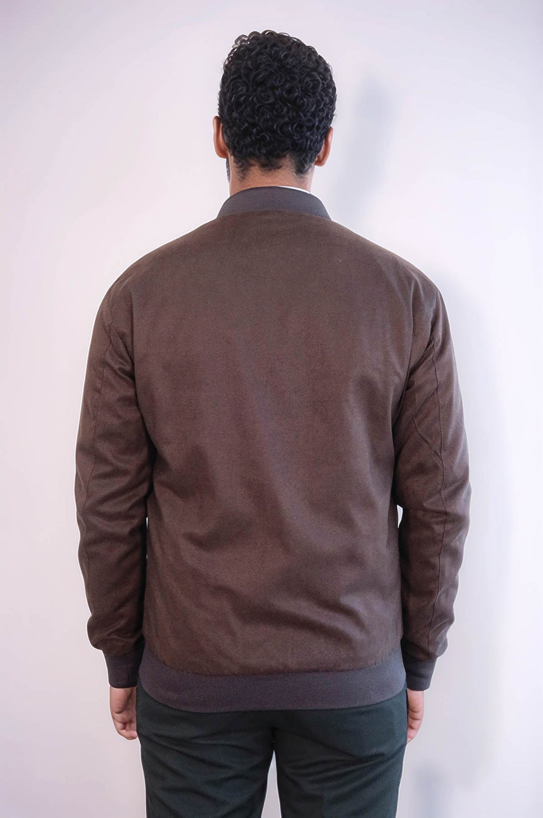 WSS Flap Pockets Suede Brown Men Bomber Coat  - Grand Junction