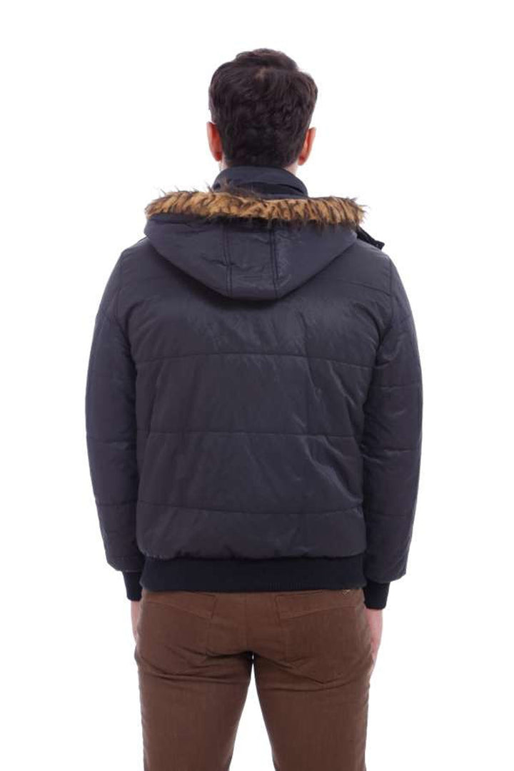 WSS 6 Pocket Bondite Zippered Hooded Black Coat- - Delray Beach