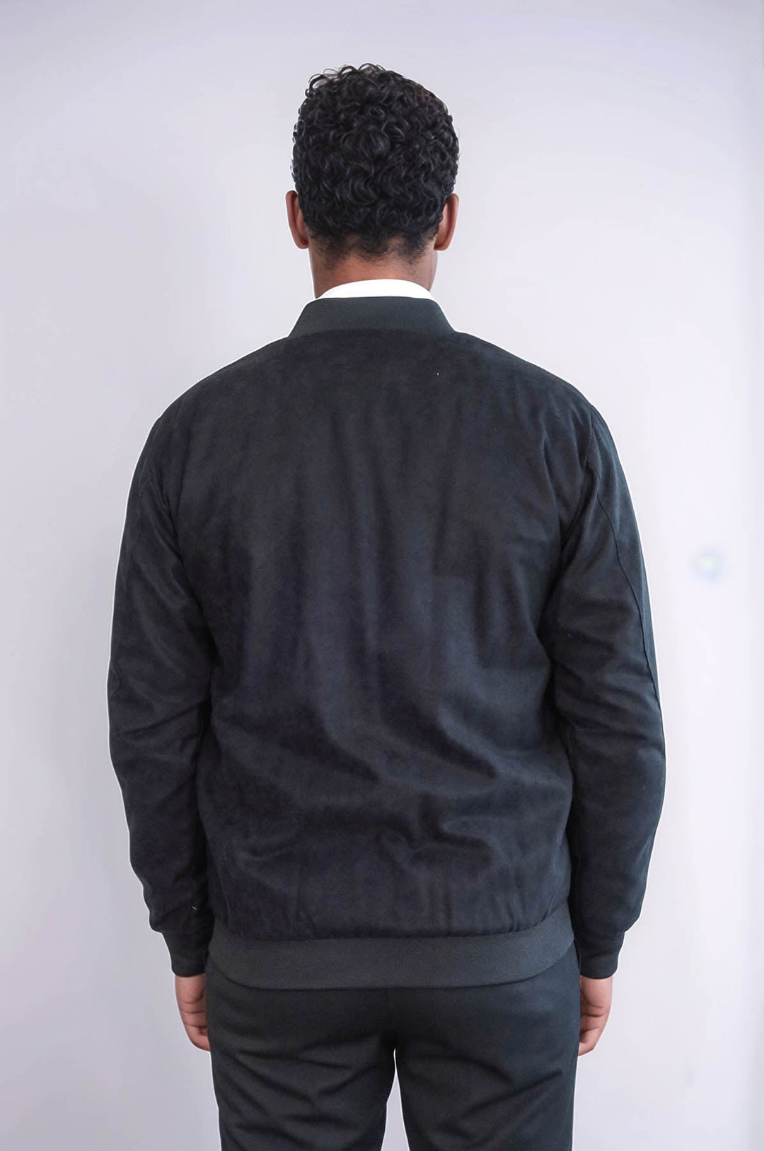 WSS Plain Zippered Pockets Black Men Bomber Coat  - Rotterdam
